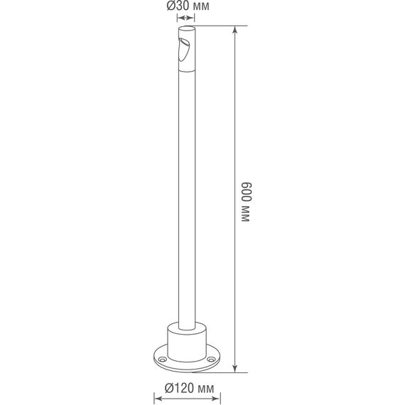 Donolux DL18154W4DG 600 Ландшафтный светильник IP65, D120xH600 мм, 4Вт, 3000К, темно-серый, изображение 6