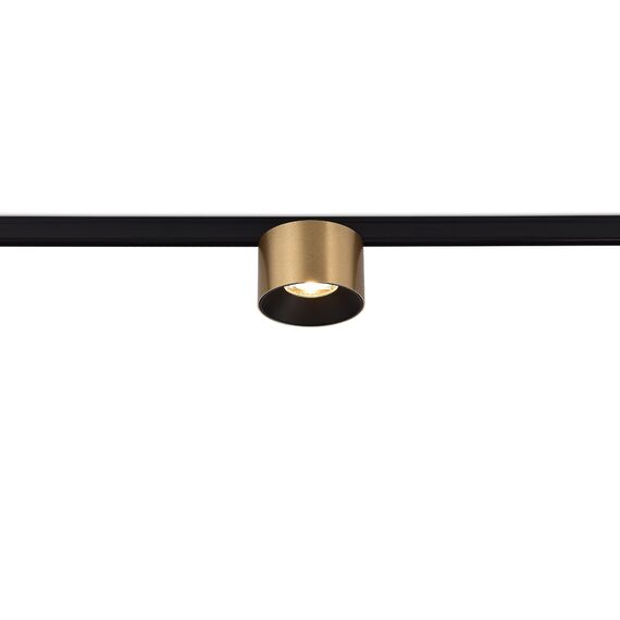 Donolux DL20733WW5BrB Светильник для Slim Line Mini, NOLA, 5Вт, 3000К, корпус латунь, кольцо черное, коннектор черный, изображение 4