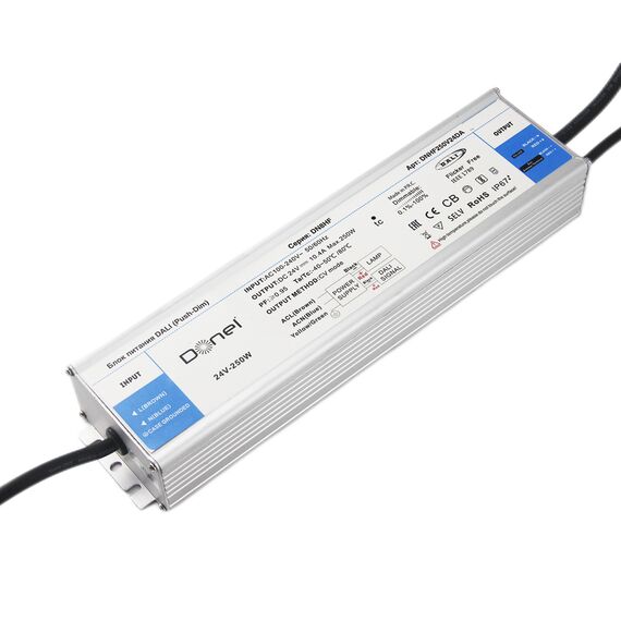 Donolux DNHF250V24DA Блок питания DALI,с функцией Push-Dim, PFC >0.95, 250Вт, изображение 2