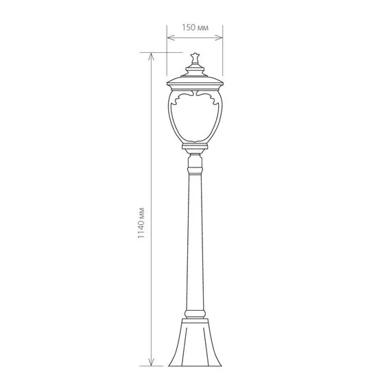 Elektrostandard a027998 GLYF-8024F Светильник садово-парковый черное золото, изображение 5