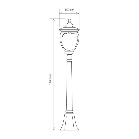 Elektrostandard a027998 GLYF-8024F Светильник садово-парковый черное золото, изображение 5