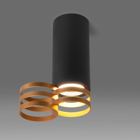 Elektrostandard a047747 DLN102 GU10 Светильник накладной черныйзолото, изображение 2