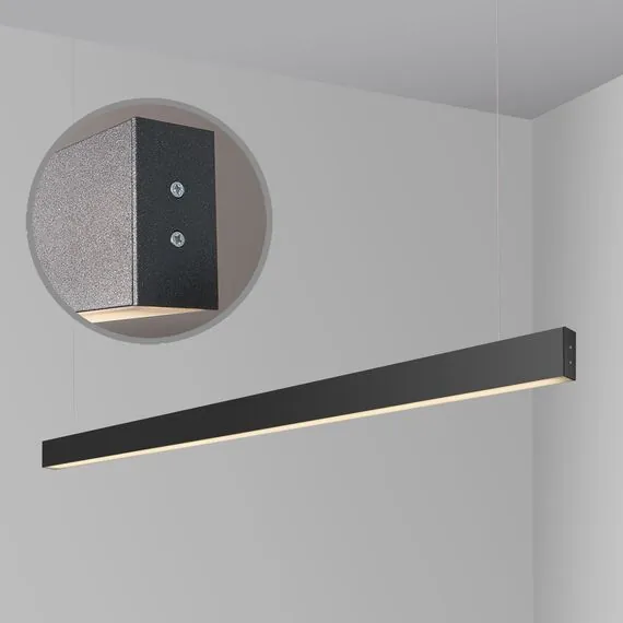 Elektrostandard a042950 101-200-30-103 Линейный светодиодный подвесной односторонний светильник 103см 20W 6500K черная шагрень, изображение 5