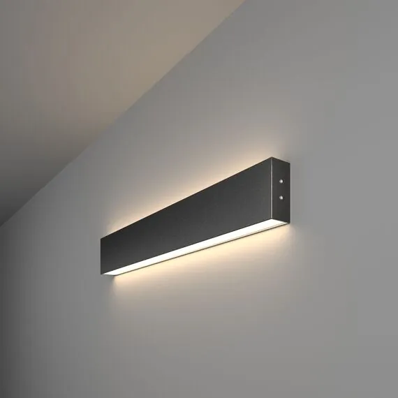 Elektrostandard a042924 101-100-40-53 Линейный светодиодный накладной двусторонний светильник 53см 20W 4200K черная шагрень