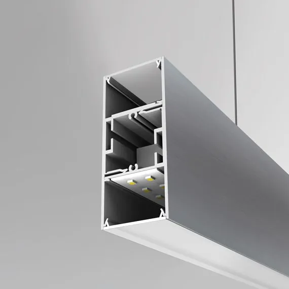 Elektrostandard a041496 101-200-30-128 Линейный светодиодный подвесной односторонний светильник 128см 25W 4200K матовое серебро, изображение 5