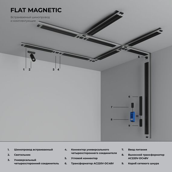 Elektrostandard a063730 Flat Magnetic Блок питания 100W (черный) 95044/00, изображение 7
