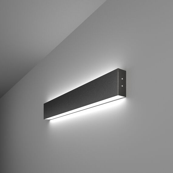 Elektrostandard a042925 101-100-40-53 Линейный светодиодный накладной двусторонний светильник 53см 20W 6500K черная шагрень