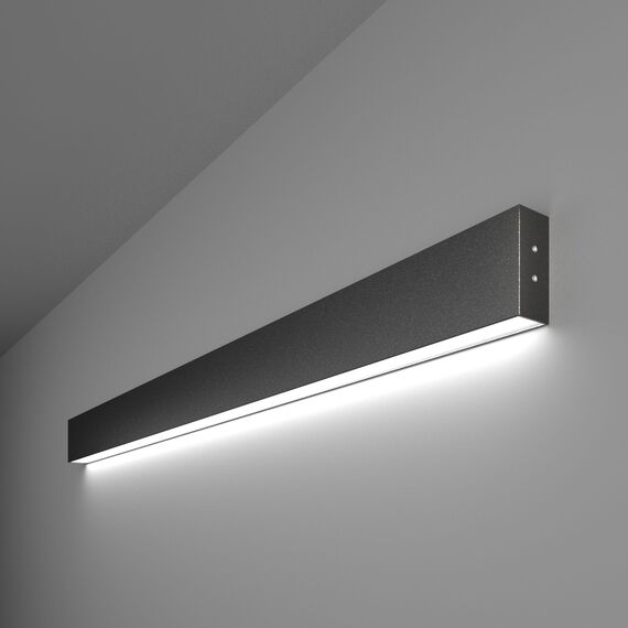 Elektrostandard a042931 101-100-30-103 Линейный светодиодный накладной односторонний светильник 103см 20W 6500K черная шагрень
