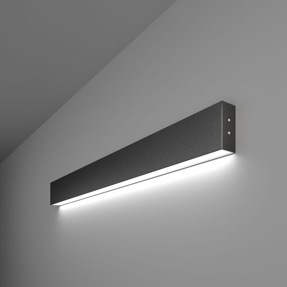 Elektrostandard a042941 101-100-30-78 Линейный светодиодный накладной односторонний светильник 78см 15W 6500K черная шагрень