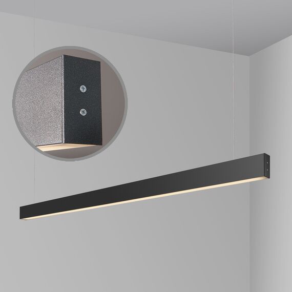 Elektrostandard a042942 101-200-40-103 Линейный светодиодный подвесной двусторонний светильник 103см 40W 3000K черная шагрень, изображение 3