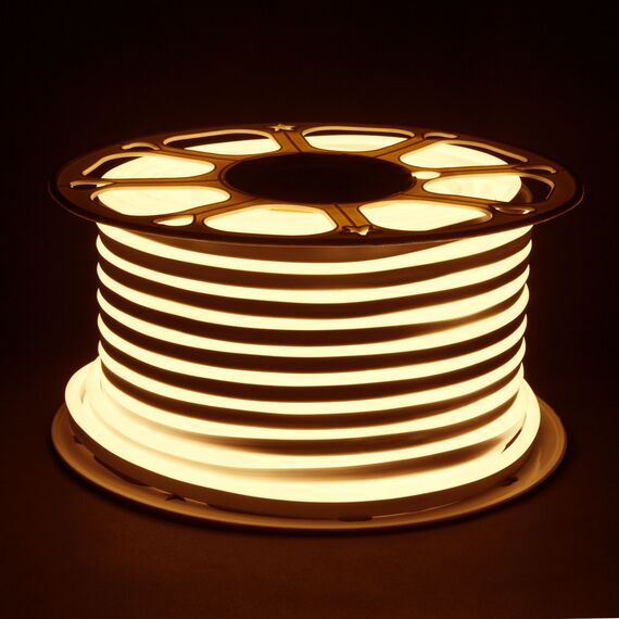 Elektrostandard a052995 LS001 220V Лента светодиодная Гибкий неон 9.6W 120Led 2835 IP67 3300K односторонний теплый белый, 50 м, изображение 2