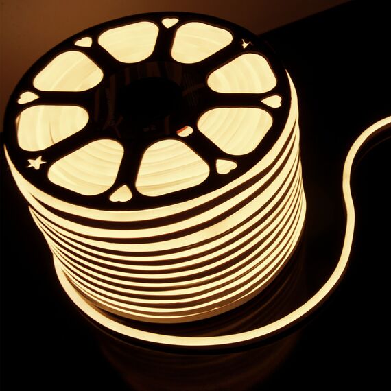 Elektrostandard a052995 LS001 220V Лента светодиодная Гибкий неон 9.6W 120Led 2835 IP67 3300K односторонний теплый белый, 50 м, изображение 6