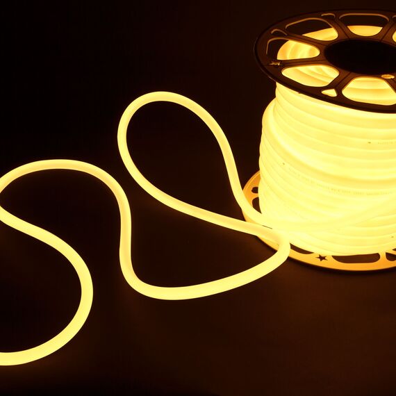 Elektrostandard a052998 LS003 220V Лента светодиодная Гибкий неон 9.6W 144Led 2835 IP67 16mm 3300K круглый теплый белый, 50 м, изображение 4