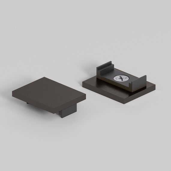 Elektrostandard a069724 Titan Line Заглушки для накладного шинопровода (титан) (2шт) 85230/00, изображение 2