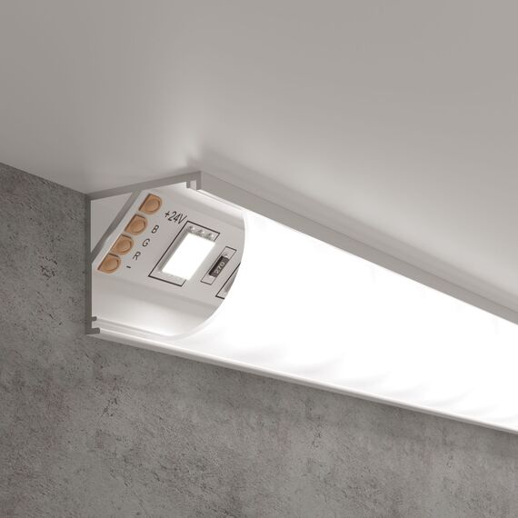 Elektrostandard a053628 LL-2-ALP008 Угловой алюминиевый профиль белый/белый для LED ленты (под ленту до 10mm), изображение 2