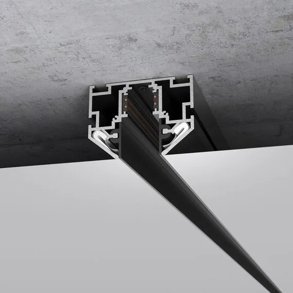 Elektrostandard a067412 Slim Magnetic Шинопровод в натяжной потолок с декоративными вставками (черный) (2м) 85204/00
