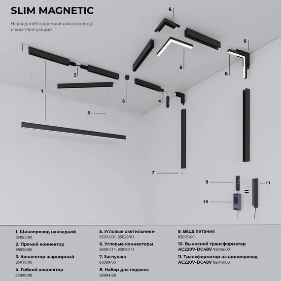 Elektrostandard a067377 Slim Magnetic SL03 Трековый светильник 18W 3000K (черный) 85006/01, изображение 5