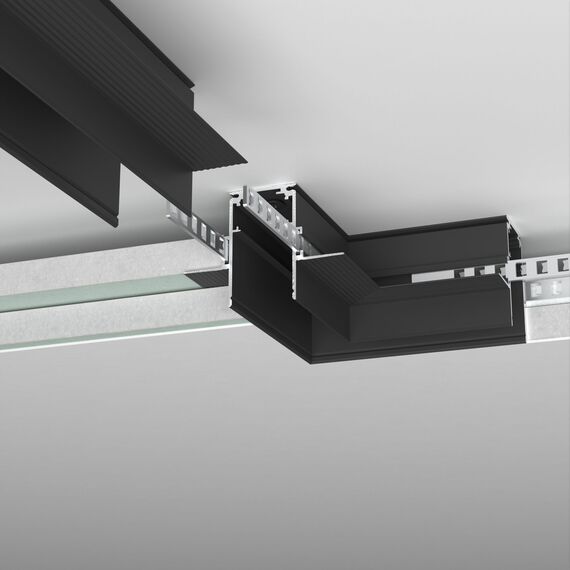 Elektrostandard a067500 Slim Magnetic Коннектор угловой для встраиваемого шинопровода под ГКЛ 12,5мм (черный) 85212/00
