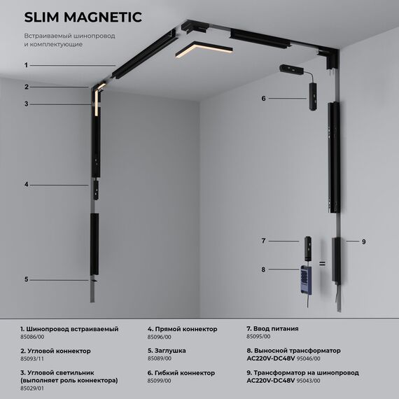 Elektrostandard a067376 Slim Magnetic SL02 Трековый светильник 12W 3000K (черный) 85005/01, изображение 4