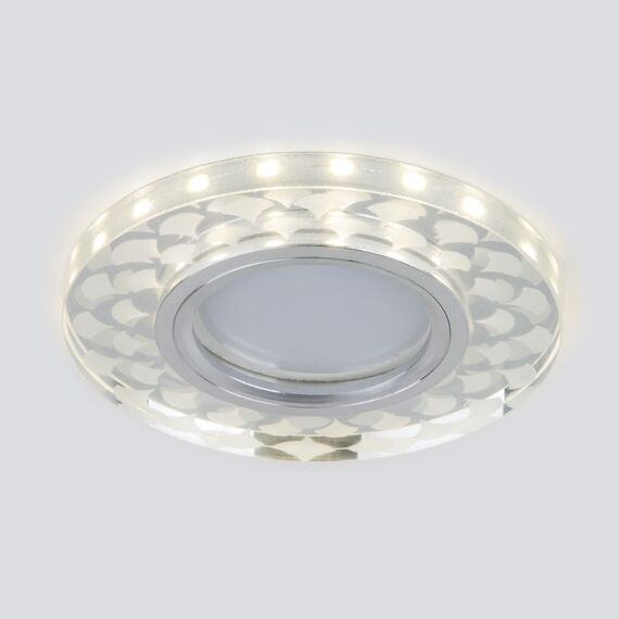 Elektrostandard a047760 2247 MR16 Светильник встраиваемый SL/WH зеркальный/белый, изображение 2
