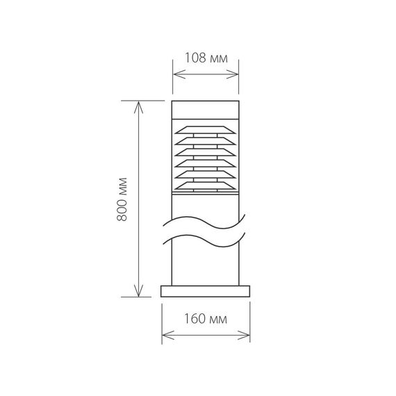 Elektrostandard a035093 1507 TECHNO Светильник садово-парковый черный, изображение 6