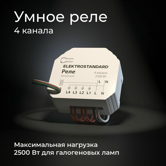 Elektrostandard a059230 76005/00 Реле Умный дом 4 канала 2500W, изображение 4
