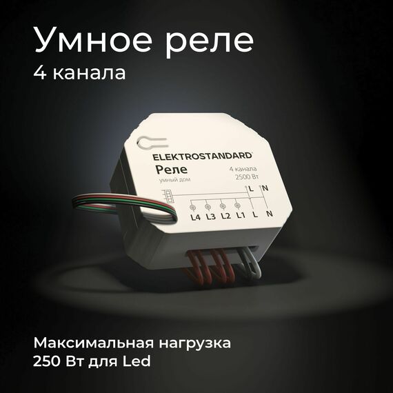 Elektrostandard a059230 76005/00 Реле Умный дом 4 канала 2500W, изображение 5