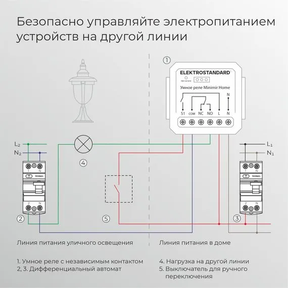 Elektrostandard a067444 76010/00 Реле Умный дом с независимым контактом, изображение 5