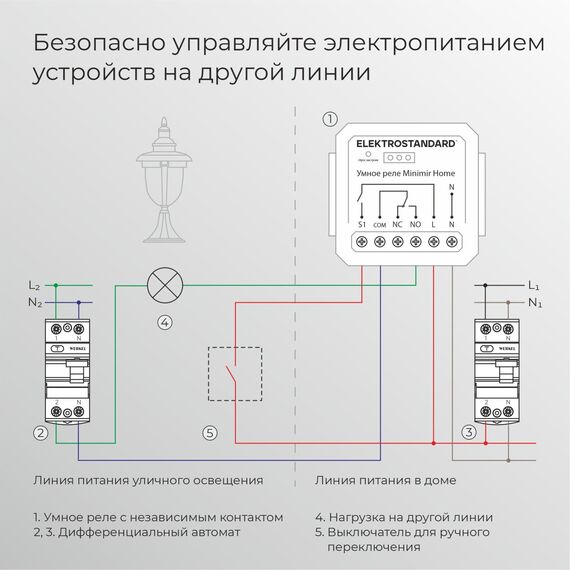 Elektrostandard a067444 76010/00 Реле Умный дом с независимым контактом, изображение 5