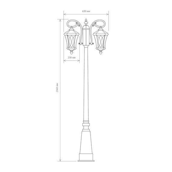 Elektrostandard a031925 GLXT-1450F/2 Светильник садово-парковый Virgo F/2 капучино, изображение 5