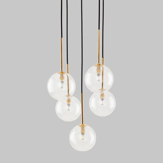 TK Lighting a068680 5943 Подвесной светильник со стеклянными плафонами Nilos, изображение 3