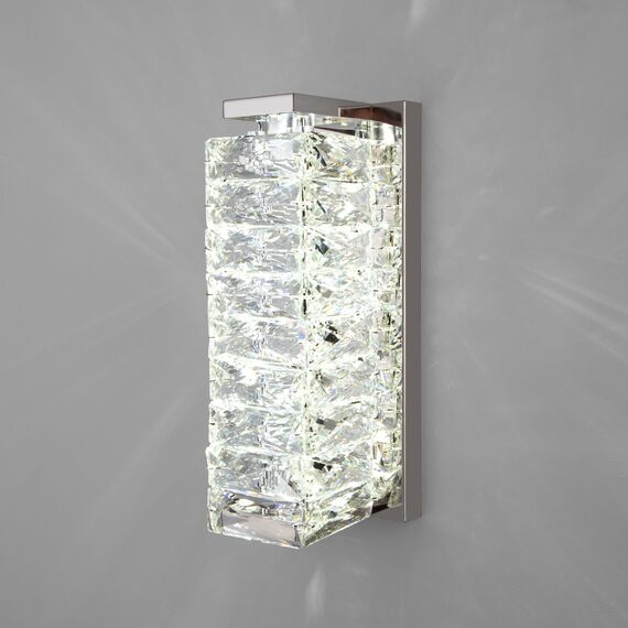 Eurosvet a065321 40259 LED Настенный светильник хром прозрачный хрусталь Strotskis