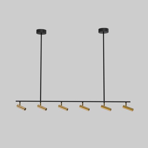 Eurosvet a068799 20252/6 LED Потолочный светильник черный/латунь