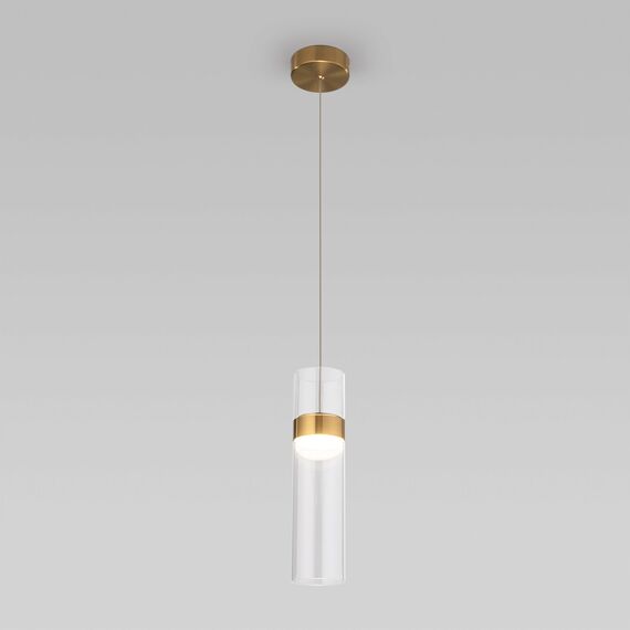 Eurosvet a061286 50244/1 LED Подвесной светильник латунь/прозрачный