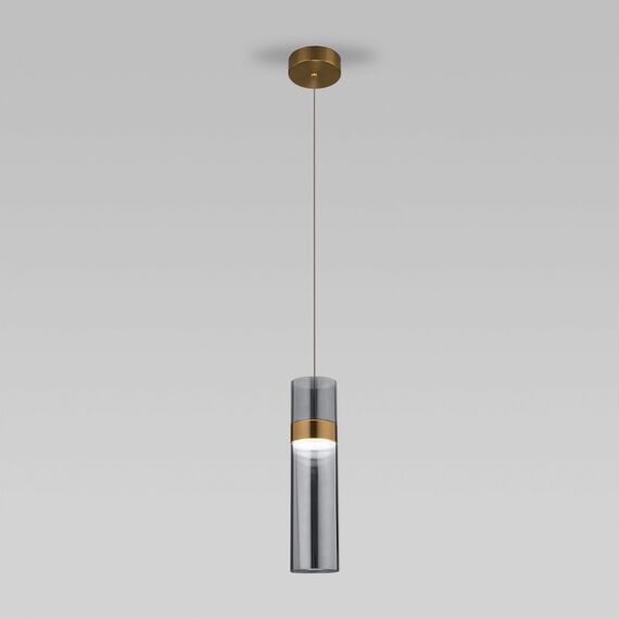 Eurosvet a061287 50244/1 LED Подвесной светильник латунь/дымчатый