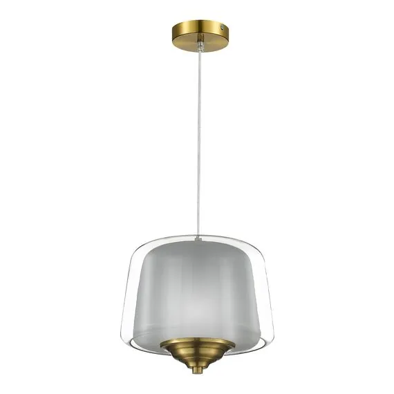 ST LUCE SL6127.313.01 Светильник подвесной ST-Luce Латунь/Серый, Прозрачный LED 1*18W 3000K
