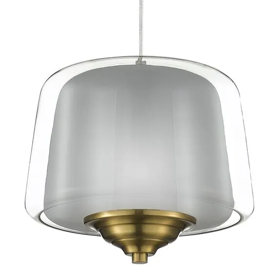 ST LUCE SL6127.313.01 Светильник подвесной ST-Luce Латунь/Серый, Прозрачный LED 1*18W 3000K, изображение 2