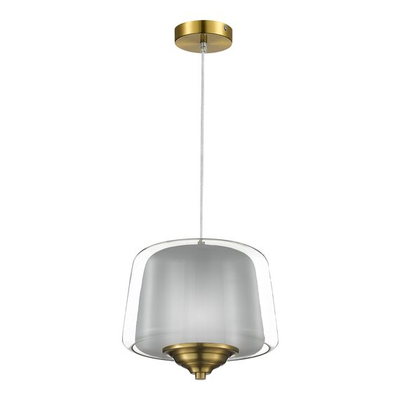 ST LUCE SL6127.313.01 Светильник подвесной ST-Luce Латунь/Серый, Прозрачный LED 1*18W 3000K