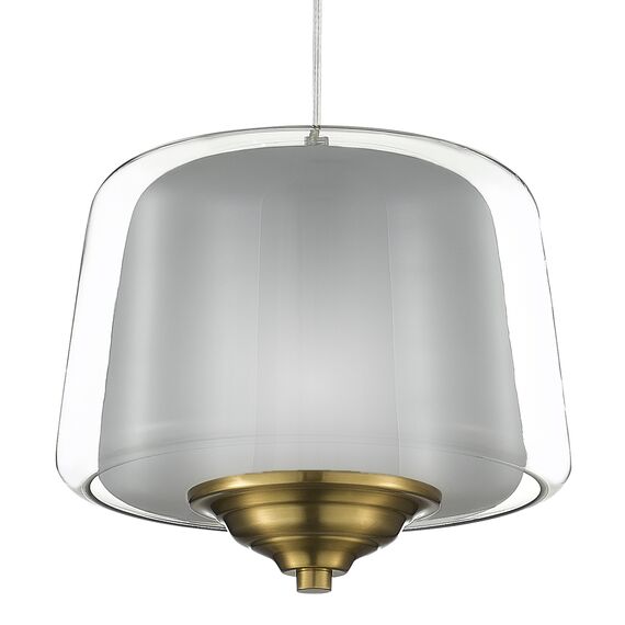 ST LUCE SL6127.313.01 Светильник подвесной ST-Luce Латунь/Серый, Прозрачный LED 1*18W 3000K, изображение 2