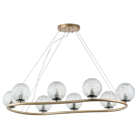 Lightstar 815283 Люстра BARI 8х10W(led) G9 ЗОЛОТО/ЧЕРНЫЙ МАТОВЫЙ