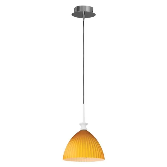 Lightstar 810023 Подвес AGOLA 1х40W E14 ХРОМ/ЯНТАРЬ