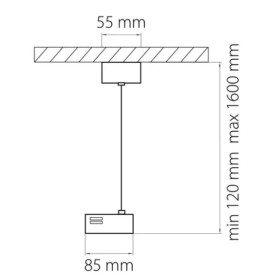 Lightstar 502196 Подвесное питание BARRA 1,5 м для однофазного трека БЕЛЫЙ, изображение 2