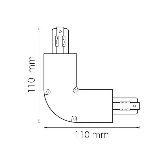 Lightstar 504126 Соединитель трековый трехфазный BARRA L-образный БЕЛЫЙ, изображение 2