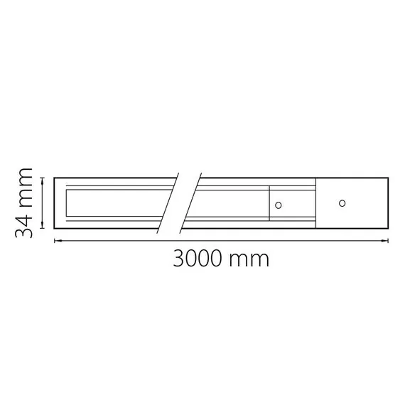 Lightstar 502038 Трек двухконтактный однофазный BARRA,длина3м, ЧЕРНЫЙ МАТОВЫЙ (питание и заглушка в комплекте), изображение 2