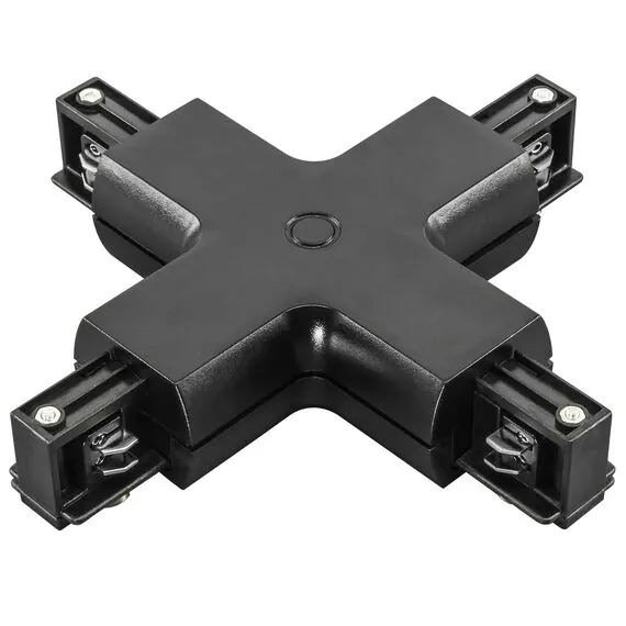 Lightstar 504147 Соединитель трековый трехфазный BARRA X-образный ЧЕРНЫЙ