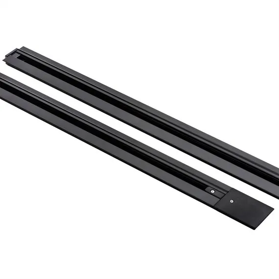 Lightstar 501028 Трек 2-контакт 1-фазный встраиваемый BARRA2м, ЧЕРНЫЙ МАТОВЫЙ (питание и заглушка в комплекте)