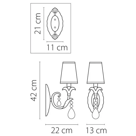 Lightstar 691612 Бра CAPPA 1x40W E14 ЗОЛОТО, изображение 2