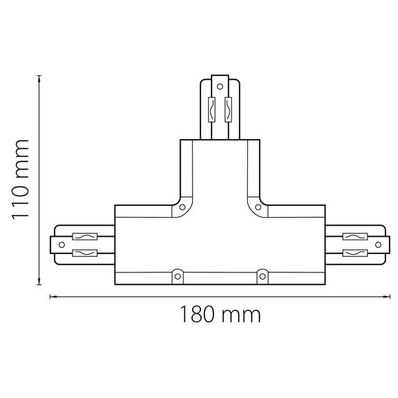 Lightstar 504137 Соединитель трековый трехфазный BARRA T-образный ЧЕРНЫЙ, изображение 2