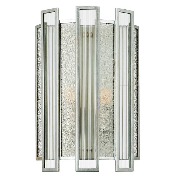 Lightstar 712624 Бра AGAVE 2х40W E14 СЕРЕБРО С ПАТИНОЙ/ПРОЗРАЧНЫЙ