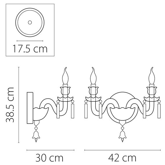 Lightstar 716624 Бра CAMPANA 2х60W E14 ХРОМ, изображение 2